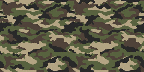 Green camouflage military pattern. Khaki camouflage pattern for clothing design.	