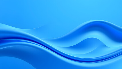 Vibrant blue 3d abstract vector background. Generative AI.