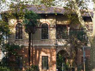 Historic house along Viale Cesare Battisti at Monza