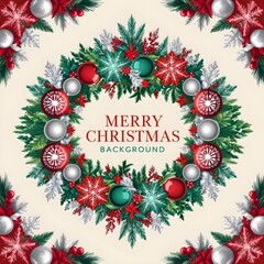 Merry Christmas background with christmas element. Vector illustration
