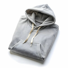 Folded hoody isolated on white background