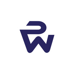 wp logo design vector template, initial wp letter logo design, pw logo design vector, initial pw letter logo design for any business. Modern letter WP PW logo design vector template for monogram