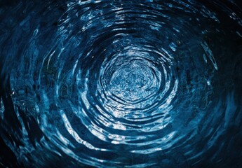 Calm Water Surface with Beautiful Ripples and Reflections