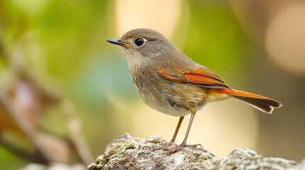 Rufous-bellied Niltava: A Captivating Portrait of a Small Bird with Vivid Orange Plumage