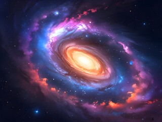 Galaxy Space Planet Illustration Art