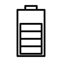 Battery icon linear logo mark in black and white