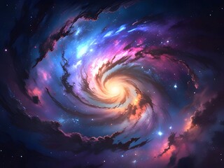 Galaxy Space Planet Illustration Art