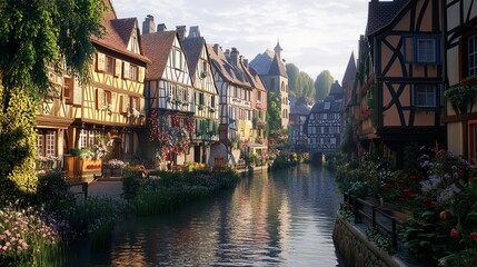Obraz premium Most Beautiful Traditional Villages of France - Colmar in Alsace