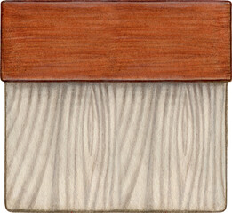 Watercolor hand drawn wooden toy houses