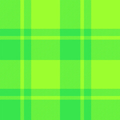 Elementary textile plaid background, ornamental check tartan seamless. Dogtooth fabric vector pattern texture in green color.