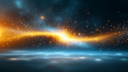 Description: An eye catching 3D rendering featuring abstract rays of light emanating from one central point in space