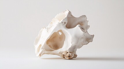 Fragment of a broken bone isolated on white background