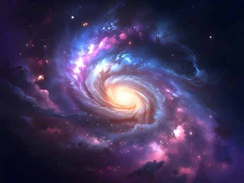 Fototapeta Galaxy Space Planet Illustration Art