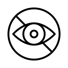 No view icon linear logo mark in black and white