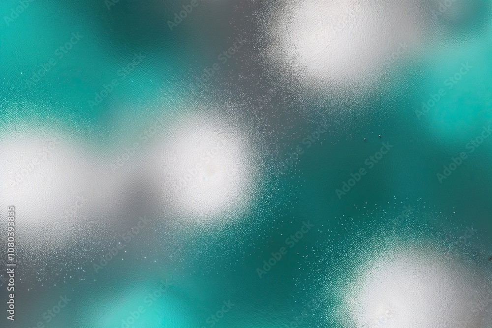 Poster Deep Teal Turquoise Silver Gradient Background with Noise Texture for a Tranquil Design