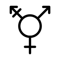 Rainbow LGBT flag icon linear logo mark in black and white