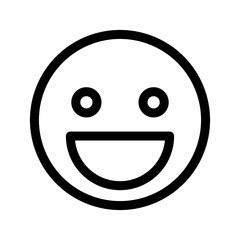 Fototapeta premium smile icon linear logo mark in black and white