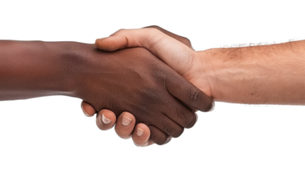 Handshake business on white transparent background