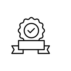 Product guarantee outline icons, minimalist vector illustration ,simple transparent graphic element .Isolated on white background