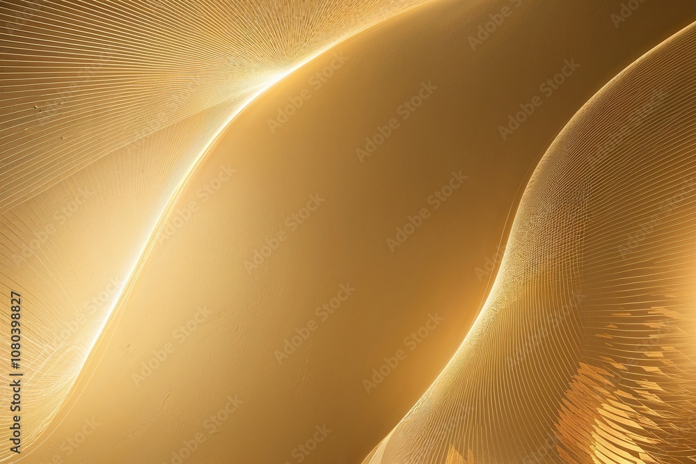 Poster crisp elegant abstract golden background with soft textures and dynamic light patterns