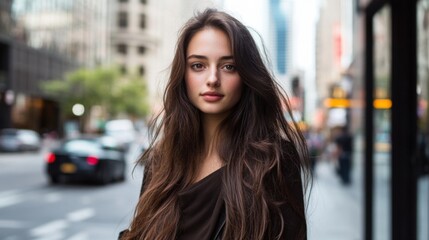 Fototapeta premium Young woman in the city