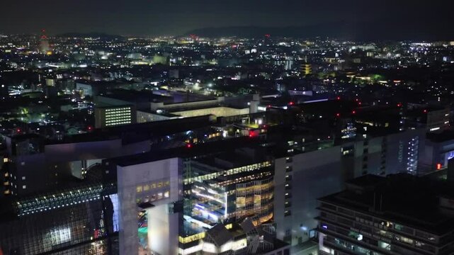 京都タワーより望む京都駅と街並み