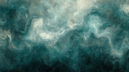 Swirling teal and gray textures boho wallpaper serene underwater vibe backdrop