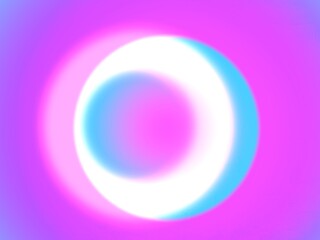 Glowing faded eclipse frosted glass white pink blue purple background