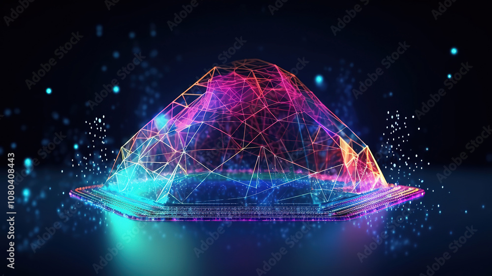 Aufkleber incredible abstract background functions of complex networks