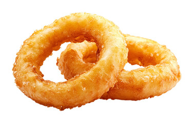 Onion fried rings on a white background. isolated background.