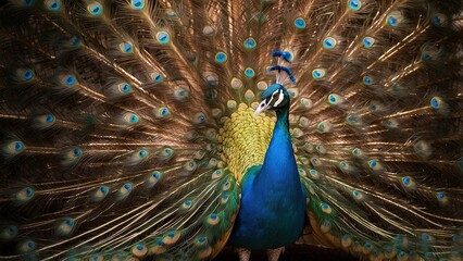 Naklejka premium peacock with feathers