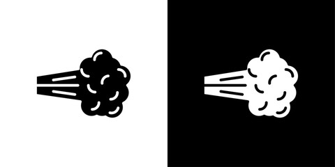 Air spray cloud icon linear logo isolated