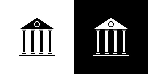 Bank icon linear logo isolated
