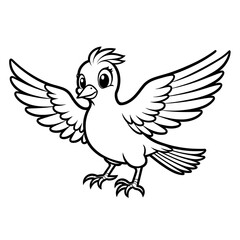 Fototapeta premium Cute Bird Vector Illustration