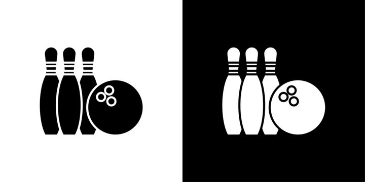 Bowling icon linear logo isolated