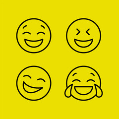 Meme icon set. Editable stroke.