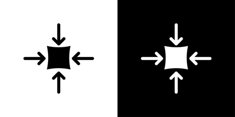 Compact size icon linear logo isolated