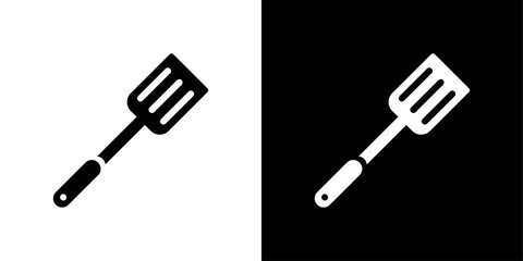Cooking spatula icon linear logo isolated