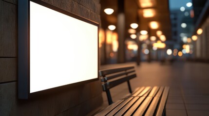 The Blank Billboard Near Bench