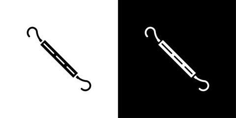 Dental pick icon linear logo isolated