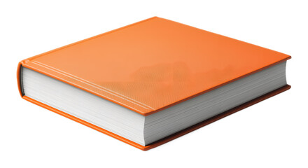 Orange book on a transparent background. isolated background.
