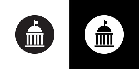 Government icon linear logo isolated
