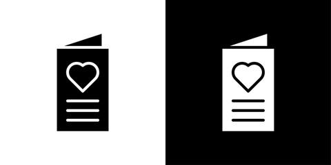 Greeting card icon linear logo isolated