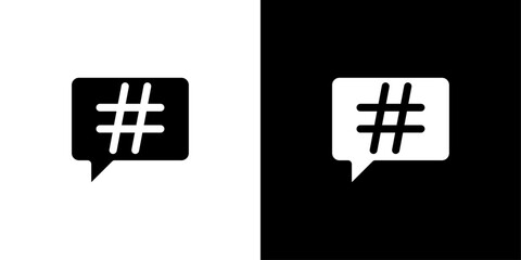 Hastag icon linear logo isolated