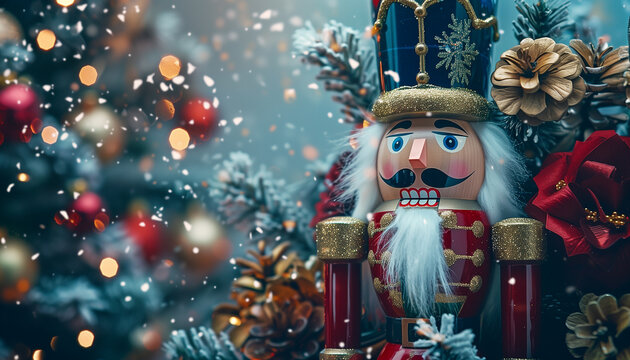 Christmas nutcracker with decoration Christmas