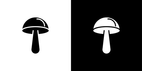 Mushroom icon linear logo isolated