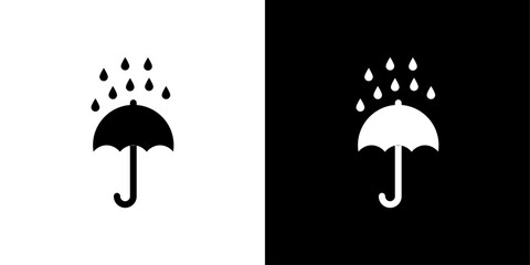 Rainy weather icon linear logo isolated