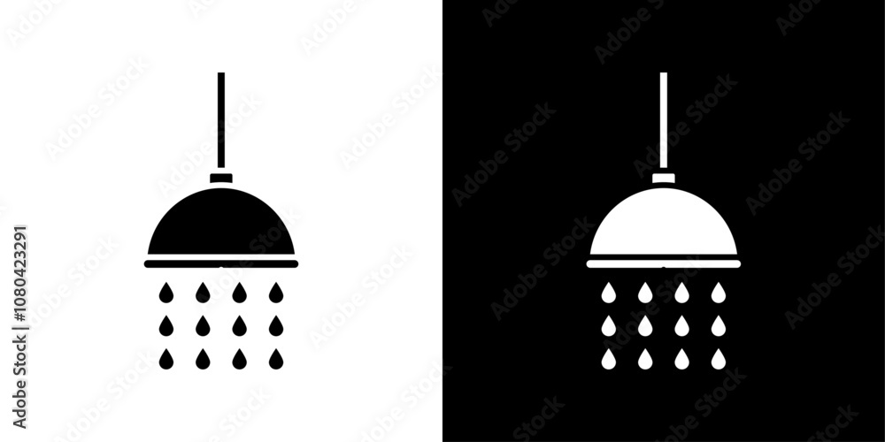 Wall mural Shower head icon linear logo isolated