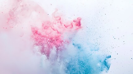 Obraz premium digital technology blue pink powder smoke poster background