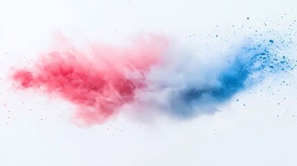 Obraz premium digital technology blue pink powder smoke poster background